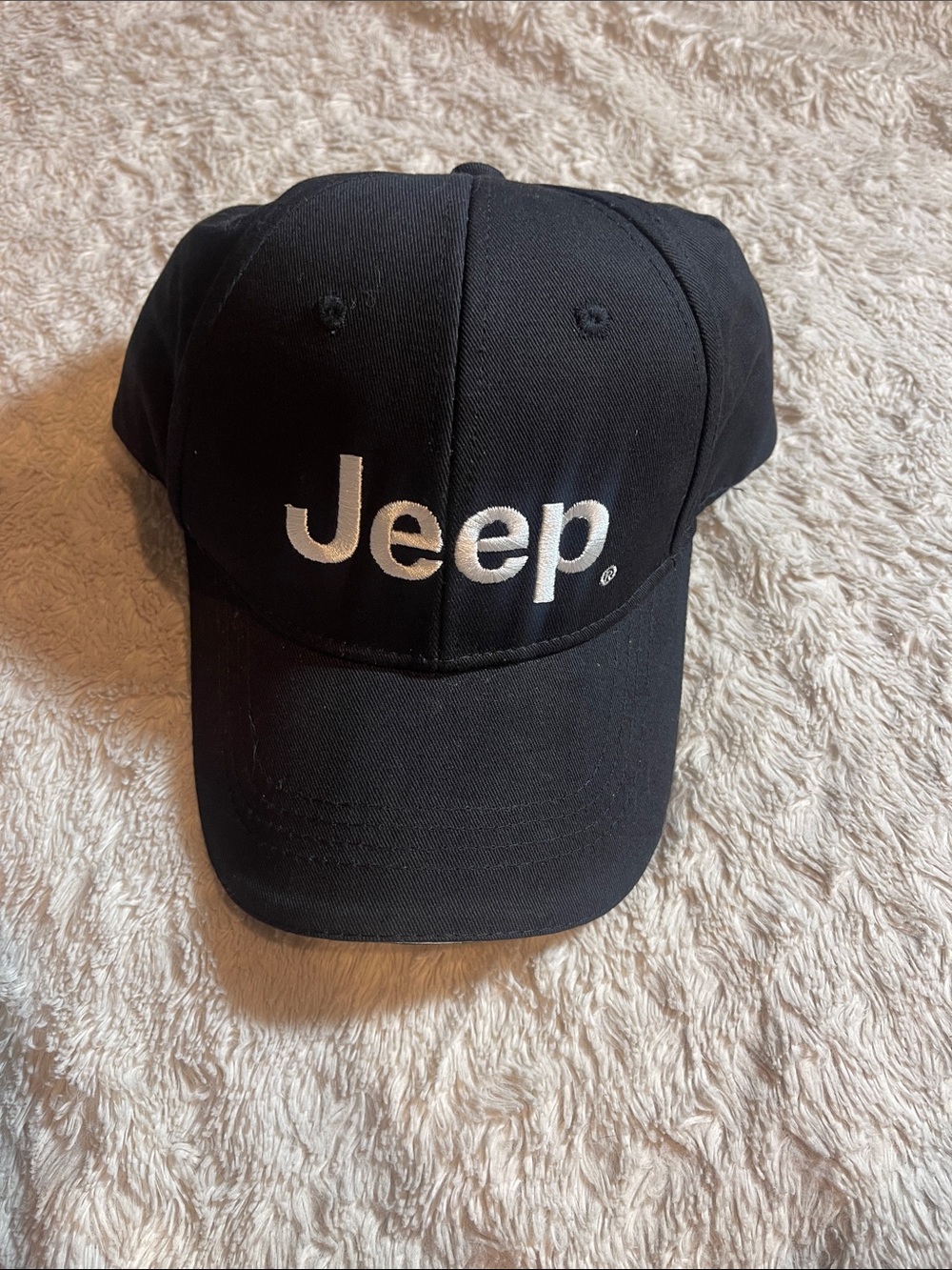 Jeep Black Cap with White Embroidered Logo